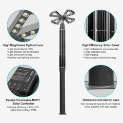 Đèn Sân Vườn Năng Lượng Mặt Trời Thông Minh ZALAA ZL-SGL128-1 Hình Cánh Hoa Cao Cấp