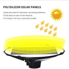 Đèn Sân Vườn Năng Lượng Mặt Trời UFO ZALAA ZL-BSFD3 Chống Nước IP65