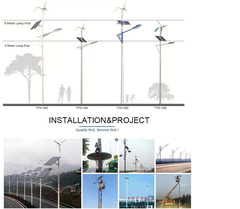 Đèn Đường LED Năng Lượng Mặt Trời lai Gió ZSW 50W Zalaa dành cho dự án