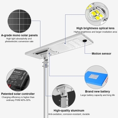 Đèn Đường Năng Lượng Mặt Trời All-In-One ZALAA ZL-QBD-SE-YH Chiếu Sáng Thông Minh