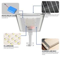 Đèn Đường Năng Lượng Mặt Trời Nhôm Đúc ZALAA ZL-BWH Cao Cấp IP65