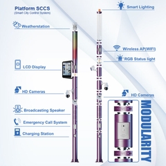 Cột Đèn Thông Minh Đa Chức Năng ZALAA ZL-SPOLE Hệ Thống Lora-WAN