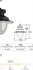Đèn đường cao cấp kiểu mã sản phẩm ZODER037 Mai chiếu thủy lắp cột cao 8-12m