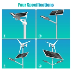 Đèn Đường Năng Lượng Mặt Trời Kết Hợp Tuabin Gió ZALAA ZL-BDX-Wind Cao Cấp (Chống Nước IP65)