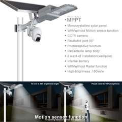 Đèn Đường Năng Lượng Mặt Trời Tích Hợp Camera An Ninh 4G WiFi ZALAA ZL-BDX-CCTV
