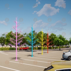 Cột Đèn LED Kiểu Dáng Cây Thông ZSV-H6000 |Dùng Trang Trí và Chiếu Sáng Cảnh Quan Sân Vườn