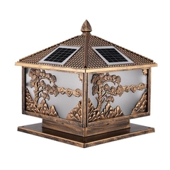 Đèn Solar Trụ Cổng Kiểu Dáng Cổ Điển trang trí và chiếu sáng Trụ Cột Hàng Rào Cảnh Quan Ngoài Trời