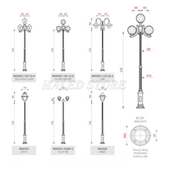 Đế Cột Nouvo - Chân Đế Cột Đèn Nhôm Gang Thép Bền Bỉ Chịu Lực Cao