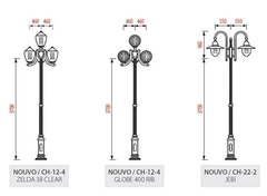 Đế Cột Nouvo - Chân Đế Cột Đèn Nhôm Gang Thép Bền Bỉ Chịu Lực Cao