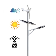 Đèn đường năng lượng mặt trời kết hợp điện gió công suất 100W mã sản phẩm ZSW-100