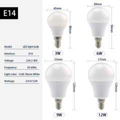 Bóng Đèn LED Bulb Tròn Siêu Sáng - Đèn LED Búp, Đèn Tròn, LED Bulb