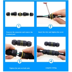 Cầu Đấu Nối Dây Điện Đèn LED Ngoài Trời đầu siết cáp M16, M20, M25..lõi 2, 3, 4, 5, 6pin Chống nước, Ngoài trời IP68 - Linh kiện đèn led Zalaa