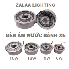 Đèn LED Âm Nước cho Dự án/Công trình từ 1w đến 36W loại Đế Ngồi / Bánh Xe, đổi màu Rgb, đơn sắc