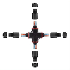 Cầu đấu nối 4 ngả cho dây điện đèn LED ngoài trời, Weichat EW-P20X, 450V, IP68 - Linh kiện đèn led Zalaa