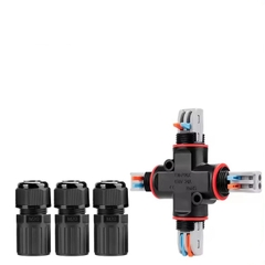 Cầu đấu nối 4 ngả cho dây điện đèn LED ngoài trời, Weichat EW-P20X, 450V, IP68 - Linh kiện đèn led Zalaa