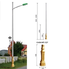 Chân Đế Cột Đèn Cao Áp / Đế Trụ Đèn Sân Vườn Gang / Thép Bền Bỉ Chịu Lực Cao
