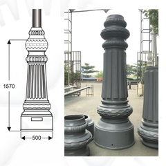 Chân Đế Cột Đèn Cao Áp / Đế Trụ Đèn Sân Vườn Gang / Thép Bền Bỉ Chịu Lực Cao