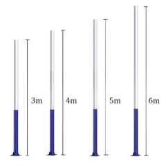 Cột Ống Thép / Trụ Sơn Tĩnh Điện cho Cột đèn từ 2m đến 6m