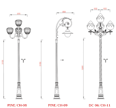 Đế Cột Pine - Chân Đế Cột Đèn Thép Gang Bền Bỉ Chịu Lực Cao