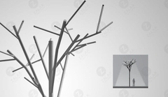 Cột Đèn Cây Cành Ống LED 3-8W/Cành thiết kế đẹp lạ trang trí Khuôn Viên Sân Vườn