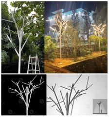 Cột Đèn Cây Cành Ống LED 3-8W/Cành thiết kế đẹp lạ trang trí Khuôn Viên Sân Vườn