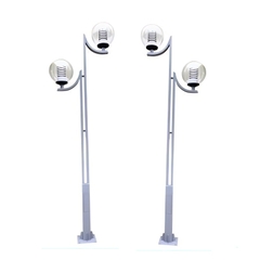 Cột Đèn Sân Vườn 2 Tay Quả Cầu D200, D300, D400 cho Trụ cao từ 2m-5m ZALAA