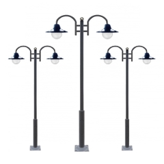 Cột Đèn Sân Vườn 2 Tay Quả Cầu D200, D300, D400 cho Trụ cao từ 2m-5m ZALAA