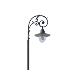 Cột Đèn Sân Vườn 1 Tay Đèn Mai Chiếu Thủy Cổ Điển cho Trụ cao từ 2m-5m ZALAA