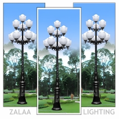 Cột Chiếu Sáng Sân Vườn Cao 3-6m 10 Bóng Đèn ZALAA