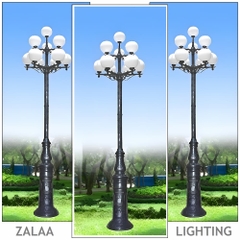 Cột Đèn Sân Vườn 3 Tầng 10 Bóng ZCSV-10bong ZALAA