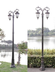 Cột Đèn Sân Vườn 2 Bóng Kiểu Cổ Điển Châu Âu Đẹp Lạ cao từ 2m-5m ZALAA