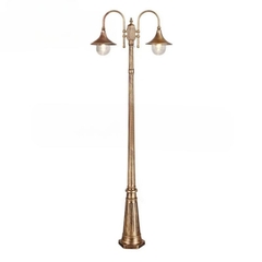 Cột Đèn Sân Vườn 2 Tay Đèn Mai Chiếu Thủy Cổ Điển cho Trụ cao từ 2m-5m ZALAA