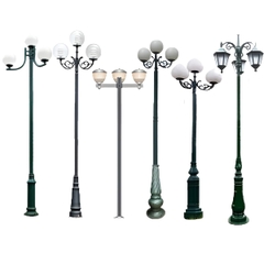 Cột Đèn Sân Vườn 3 Bóng chiếu sáng và trang trí cảnh quan cao từ 2m-5m ZALAA