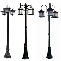 Cột Đèn Trang Trí Sân Chùa, Nhà Thờ, Đền, 3 Bóng cho Trụ cao từ 2m-5m ZALAA