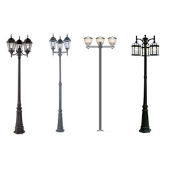 Cột Đèn Trang Trí Sân Chùa, Nhà Thờ, Đền, 3 Bóng cho Trụ cao từ 2m-5m ZALAA