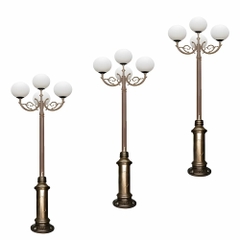 Cột Đèn Sân Vườn 4 Bóng chiếu sáng và trang trí cảnh quan cao từ 2m-5m ZALAA