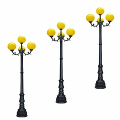 Cột Đèn Sân Vườn 4 Bóng chiếu sáng và trang trí cảnh quan cao từ 2m-5m ZALAA