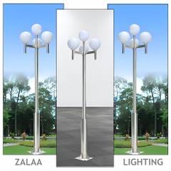 Cột Đèn Sân Vườn 4 Bóng chiếu sáng và trang trí cảnh quan cao từ 2m-5m ZALAA