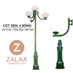 Trụ Cột Đèn Sân Vườn 4 Bóng Cao từ 2m-5m ZALAA | TỔNG HỢP