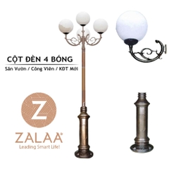 Trụ Cột Đèn Sân Vườn 4 Bóng Cao từ 2m-5m ZALAA | TỔNG HỢP