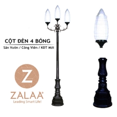 Trụ Cột Đèn Sân Vườn 4 Bóng Cao từ 2m-5m ZALAA | TỔNG HỢP