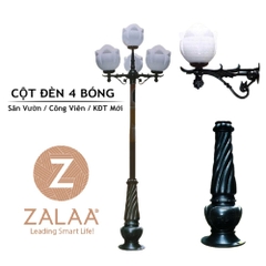 Trụ Cột Đèn Sân Vườn 4 Bóng Cao từ 2m-5m ZALAA | TỔNG HỢP