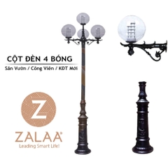 Trụ Cột Đèn Sân Vườn 4 Bóng Cao từ 2m-5m ZALAA | TỔNG HỢP