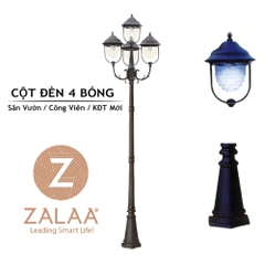 Trụ Cột Đèn Sân Vườn 4 Bóng Cao từ 2m-5m ZALAA | TỔNG HỢP