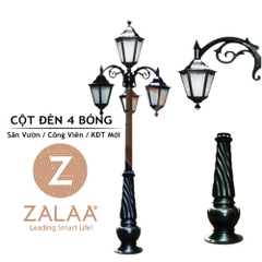 Trụ Cột Đèn Sân Vườn 4 Bóng Cao từ 2m-5m ZALAA | TỔNG HỢP