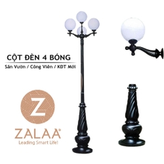 Trụ Cột Đèn Sân Vườn 4 Bóng Cao từ 2m-5m ZALAA | TỔNG HỢP