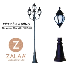 Trụ Cột Đèn Sân Vườn 4 Bóng Cao từ 2m-5m ZALAA | TỔNG HỢP