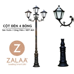 Trụ Cột Đèn Sân Vườn 4 Bóng Cao từ 2m-5m ZALAA | TỔNG HỢP