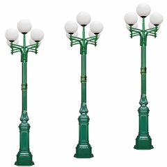 Cột Đèn Sân Vườn 5 Bóng chiếu sáng và trang trí cảnh quan cao từ 2m-5m ZALAA