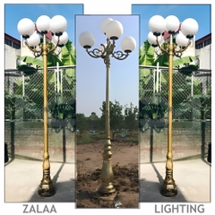 Cột Đèn Sân Vườn 5 Bóng Quả Cầu trang trí cảnh quan cao từ 2m-5m ZALAA